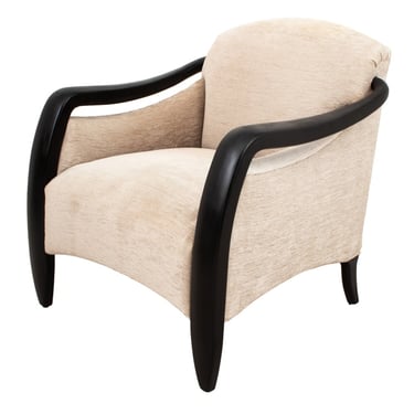 Mid-Century Modern Sculptural Ebonized Armchair