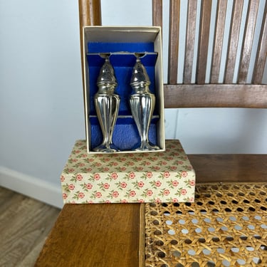 Vintage Benedict Manufacturing Co. Silver Plated Salt and Pepper Shakers 