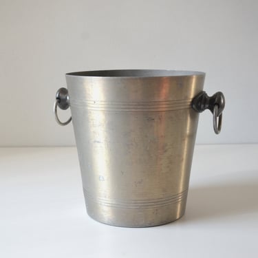 Vintage Spun Aluminum Champagne Ice Bucket by Vogalu,  Made in France 