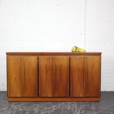 Vintage MCM Scandinavian rosewood credenza w/ 5 small drawers | Free delivery only in NYC and Hudson Valley areas 