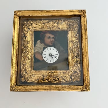 1800’s Black Forest Moving Eye Clock- Not Working 