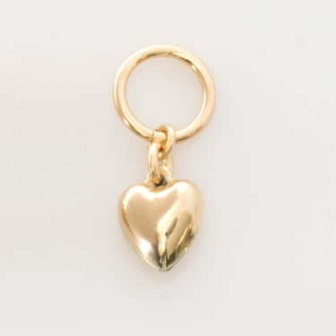 Puffy Heart Charm for Necklace or Bracelet, 14K Gold Filled Heart Pendant, Add on Charm, Removable Silver Heart Charm, LEILA Jewelry 