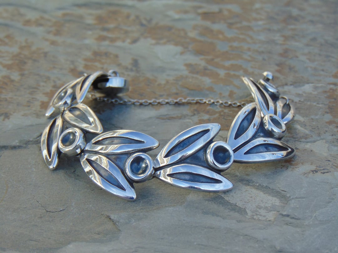 Otazu Vintage Barrel Bracelet - Rhodium