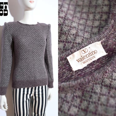 Valentino Vintage Early 80s Late 70s Chic Gray Sweater 