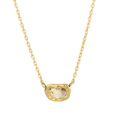 Mirage Solo Pendant - 14k Gold + Diamond