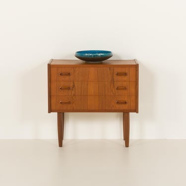 Small Danish teak chest of drawers, 1960s 