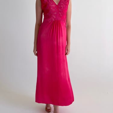 Hand Dyed Hot Pink Silk Dress