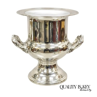 Regency Style Silver Plated Twin Handle Trophy Cup Champagne Bucket Ice Chiller