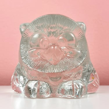 Glass Owl Paperweight by Goebel 