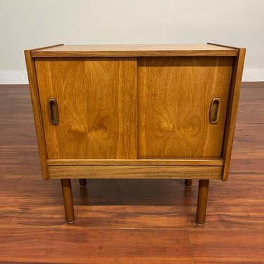Vintage Small Teak Record Cabinet