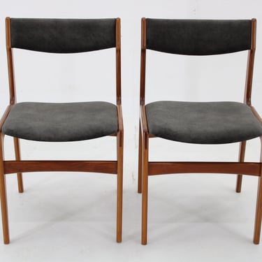 1960s Pair of Danish Teak Dining Chairs, Restored / Vintage Dining Chairs / Mid-century 