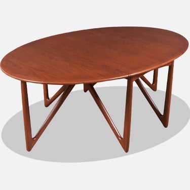 Niels Koefoed Gateleg Teak Dining Table for Koefoeds Hornslet