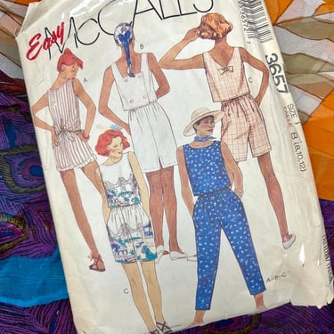 Easy Vintage Sewing Pattern, Shorts, Tank Tops, Skirt, Pants, McCalls 3657 Complete with Instructions 