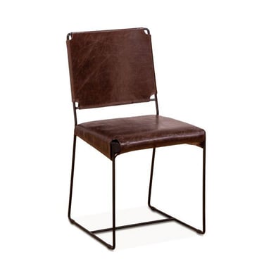 New York Dining Chair, Chocolate Leather