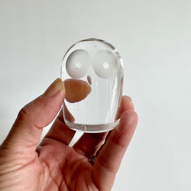 Vintage Hadeland Norway Glass Owl 