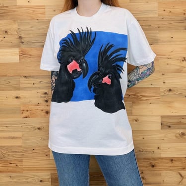 90's Vintage Cockatoo Birds Tee Shirt T-Shirt 