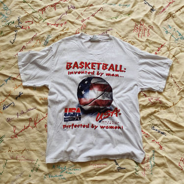 Vintage Lee Sports USA Womens Basketball Tee | Size LG 