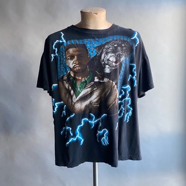 Vintage 1990s Black Visions American Thunder Style Tshirt