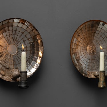 Mirrored Candle Sconces