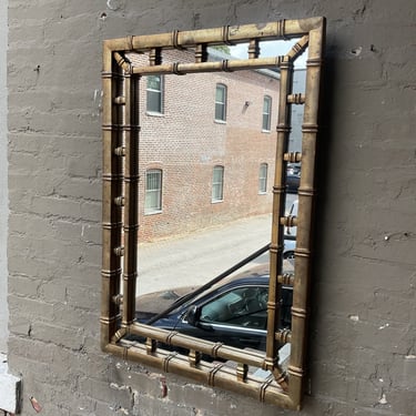 Resin Faux Bamboo Mirror