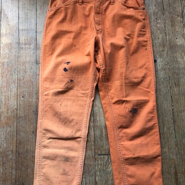 1960s Orange Wrangler Jeans 32 