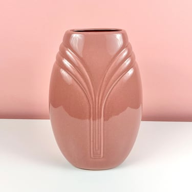 Mauve Pink Art Deco Revival Vase 