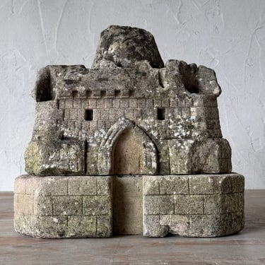 18th C. French Carved Stone Castle Model