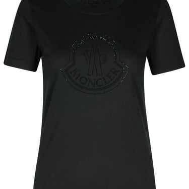 Moncler Black Cotton T-Shirt Women