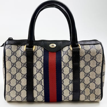 Blue Gucci Boston Bag