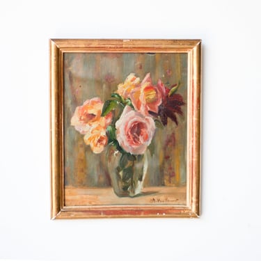 Le Bouquet de Roses Floral Oil Painting