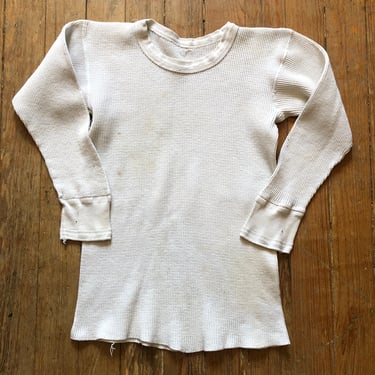 1950s Cotton Thermal Shirt Small Medium 