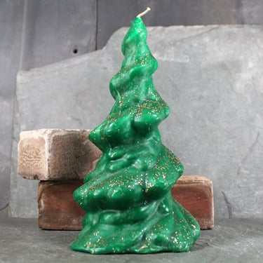 Vintage Large 9" Christmas Tree Candle | Christmas Candle | Holiday Table | Bixley Shop 