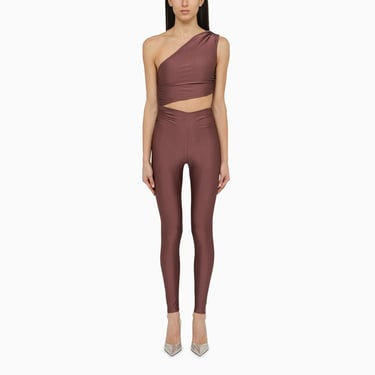 The Andamane Asymmetrical Close-Fitting Jumpsuit In Mauve Women