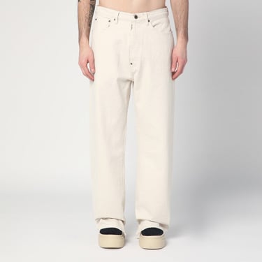 Maison Margiela Ecru Cotton Trousers Men