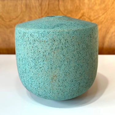 Ceramic Vase with Green Glaze by John Ward