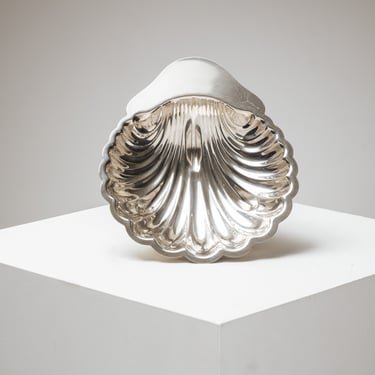 PLAT DE SERVICE COQUILLAGE EN MÉTAL ARGENTÉ, CHRISTOFLE, 1960s