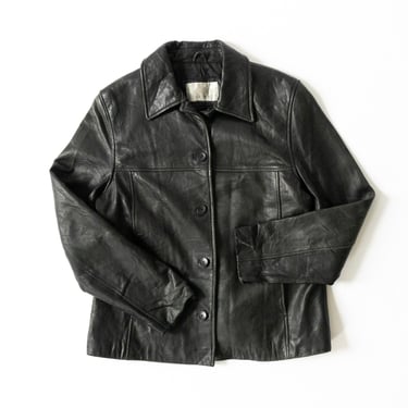 Vintage Nine West Leather Jacket in Black