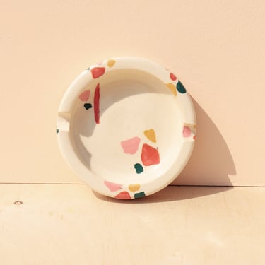 Colourful Ceramic Ashtray | Terrazzo Style Tray | Modern Accessories Tray 