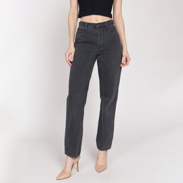 Small 90s Faded Black High Waisted Jeans 27