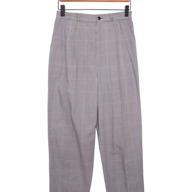 Plaid Pleated Trousers