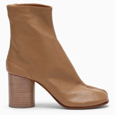 Maison Margiela Camel-Coloured Leather Tabi Ankle Boots Women