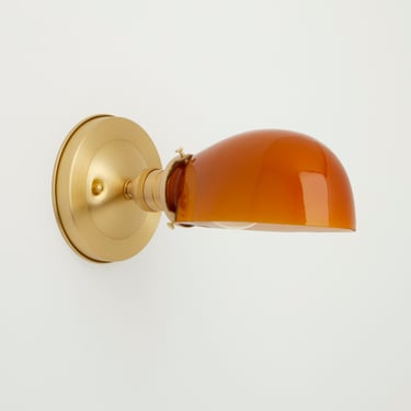 CLEARANCE- Vanity Wall Sconce Lighting - Amber light fixture 
