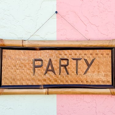 Tiki Bar Party Sign