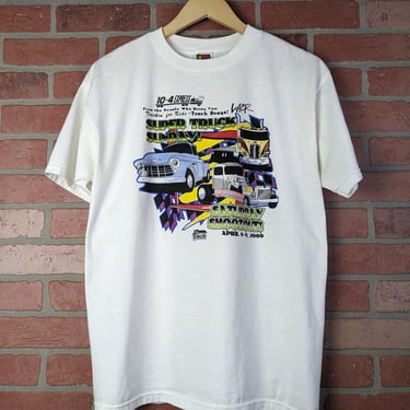 Vintage 90s Supertruck Sunday ORIGINAL Truck Show Tee - Large 