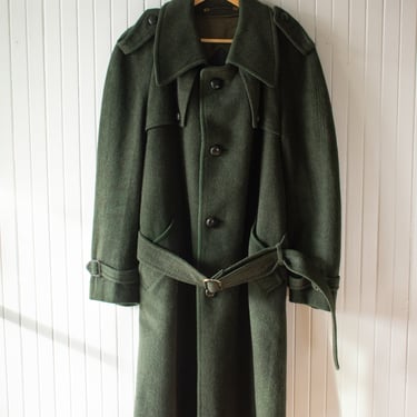 Vintage German Military Wool Wrap Coat Large