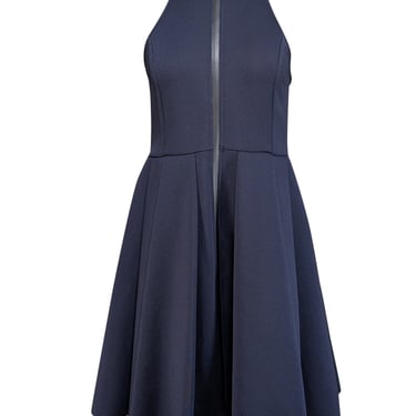 Alexander Wang - Navy Zipper Front Scuba Knit Dress Sz M