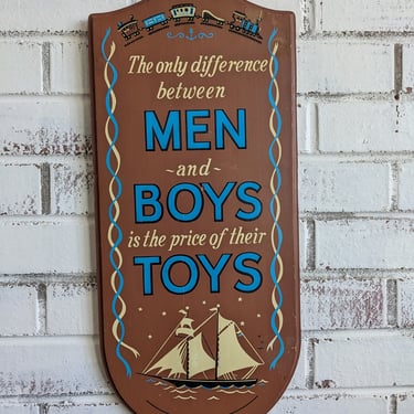 Men and Boys Toys Wall Decor for Man Cave 
