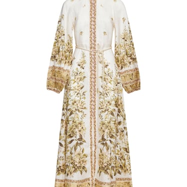 Zimmermann Women Floral Print Linen Midi Dress