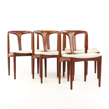 Johannes Andersen Juliane Mid Century Rosewood Dining Chairs - Set of 6 - mcm 