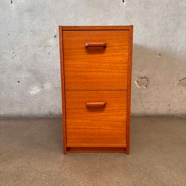 Danish Teak Two Drawer File Cabinet